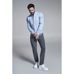 Erkek Gri 360 Derece Esnek Yan Beli Lastikli Takım Elbise Pantolonu A32y3251