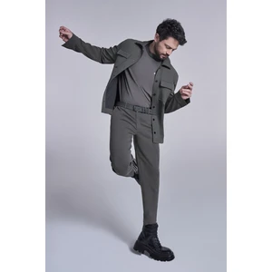 Erkek Haki Bisiklet Yaka Rayon Triko Kazak A32Y5006