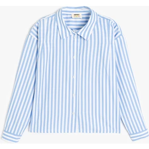 Pamuklu Uzun Kollu Çizgili Gömlek