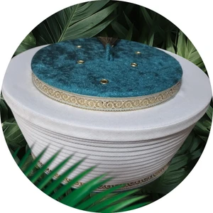 Şahin Bak Turkuaz Sarık, İmam Sarığı, Takke, Fes, Cübbe, Sarı Bordur (S046)