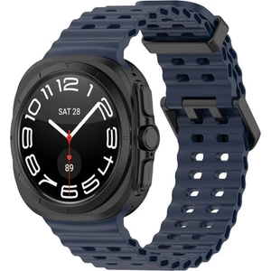 Samsung Galaxy Watch Ultra 47 mm İçin Uyumlu Kayış Kordonu KRD-118 Tırtıklı Tasarım Silikon Kordon