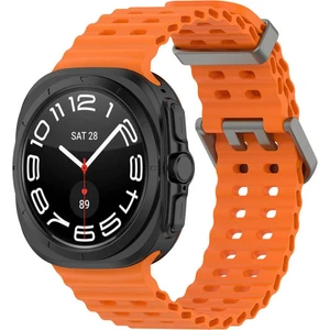 Samsung Galaxy Watch Ultra 47 mm İçin Uyumlu Kayış Kordonu KRD-118 Tırtıklı Tasarım Silikon Kordon