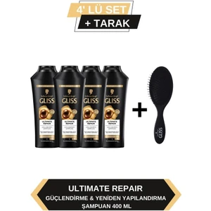 Ultimate Repair Şampuan 400 ml x 4'lü Set+Tarak