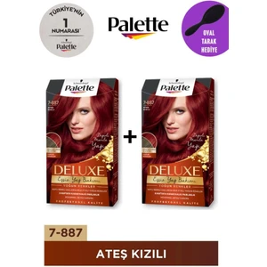 Deluxe Yoğun Renkler 7-887 Ateş Kızılı x 2 Adet + Gliss Tarak