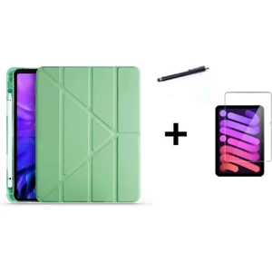 Samsung Galaxy Tab A8 10.5 Inç SM-X200 Için Uyumlu Kalem Bölmeli Kılıf + Ekran Koruyucu Cam + Kalem