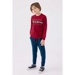 U.s. Polo Assn. Erkek Çocuk Bordo Pijama Takım 50299481-VR014