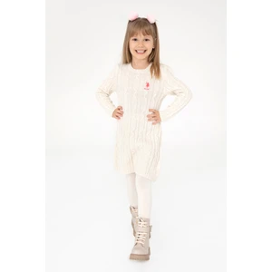 U.s. Polo Assn. Kız Çocuk Krem Melanj Elbise (Triko) 50297201-VR159