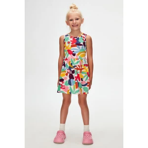 Cutouts Foliage Kız Çocuk Desenli Kolsuz Elbise