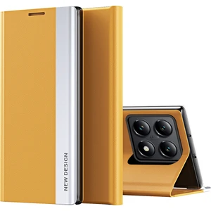 4U Sky Xiaomi 14T Pro Kılıf Için Stand-Sarı ile Düşmeyi Önleyici Deri Telefon Kılıfı (Yurt Dışından)