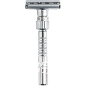 Jilet, Yeni Ayarlanabilir Çift Kenarlı Klasik Erkek Tıraş Güvenlik Jiletleri Çinko Alaşımlı Manuel Tıraş Makinesi Seyahat Kutusuyla, Gümüş (Yurt Dışından)