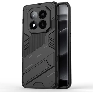 4U Sky Xiaomi Redmi Note 14 Pro+ 5g Kılıf Pc+Tpu Standlı Darbeye Dayanıklı Telefon Kılıfı-Siyah (Yurt Dışından)