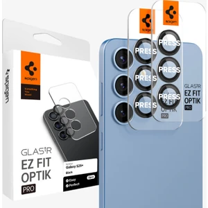Galaxy S25 Plus ile uyumlu Kamera Lens Camı Koruyucu Kolay Kurulum GLAS.tR EZ Fit Optik Pro (2 Adet) Black - AGL09088