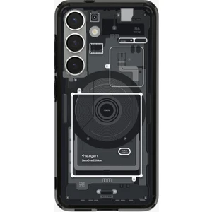 Galaxy S25 ince Kılıf Ultra Hybrid Sararma Karşıtı DuraClear™ Hava Kanalı Teknolojisi™ Askeri Sınıf Koruma MagFit özellikli Zero One Black Tasarım Kapak - ACS09003