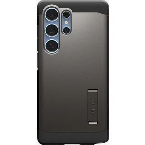 Galaxy S25 Ultra ile Uyumlu Ekstra Dayanıklı Kılıf Tough Armor Ai Hava Kanalı Teknolojisi™ Askeri Sınıf Koruma MagFit özellikli KickStand'lı Gunmetal Çift Katman Kapak - ACS08965