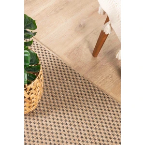 Sisaluna 4442 Bej Jüt Tabanlı Modern Dokuma Kilim Sisal Hasır Halı