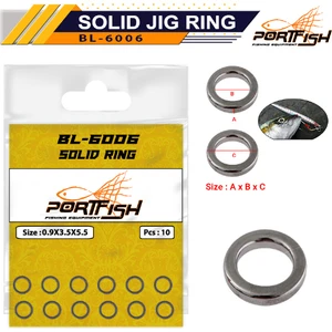 BL-6006 Solid Jig Halkası - 0.9*3.5*5.5