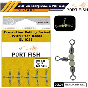 Port Fish BL-1088 Üçlü Fosforlu Bilyalı Fırdöndü - 8*10