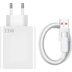 Type-C 33W (Watt) Hızlı Şarj Aleti Adaptörü ve Kablo (Set)