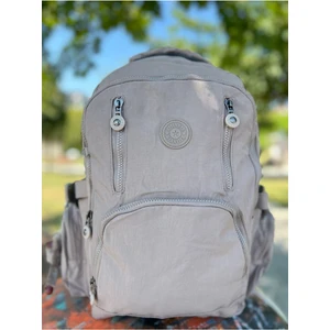 6 Fermuarlı Geniş Hacimli Yağmur Suyu Itici Özellikte Okul Için Uygun Kumaş Sırt Çantası