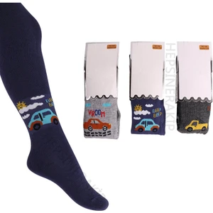 Hepsine Rakip 3lü Erkek Bebek Çocuk Külotlu Çorap Renkli Araba Uçak Desenli Pamuklu