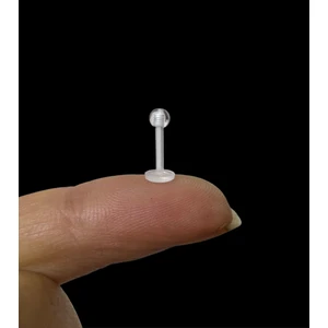 Ares Collection 1 Adet Şeffaf Bioplast Labret Silikon Piercing