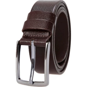 3,5 cm  Klasik Erkek Kemeri   Klasik Erkek  Tek Kat Kahverengi