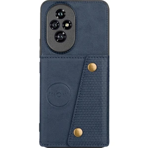 Honor 200 5g Kickstand Deri + Kart Yuvalı Tpu Telefon Kapağı (Yurt Dışından)