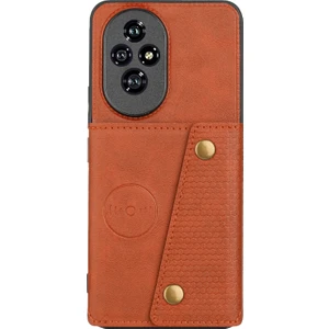 Honor 200 5g Kickstand Deri + Kart Yuvalı Tpu Telefon Kapağı (Yurt Dışından)
