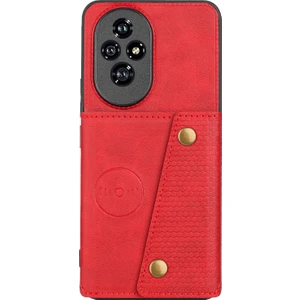 Honor 200 5g Kickstand Deri + Kart Yuvalı Tpu Telefon Kapağı (Yurt Dışından)
