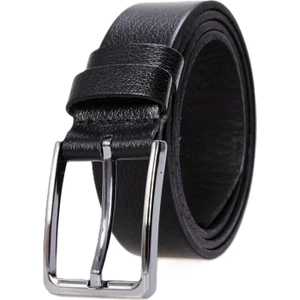 3,5 cm  Klasik Erkek Kemeri   Klasik Erkek  Tek Kat Siyah