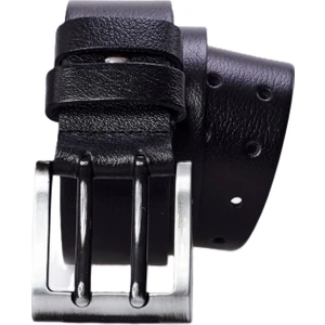 Erkek  Çiftdilli Spor Erkek Kot Kemeri 4,5 cm  Siyah