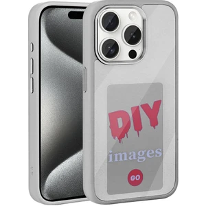 ZORE Apple iPhone 15 Pro Max Kılıf Ekranı Yansıtan  Akıllı Nfc Kapak-Gri