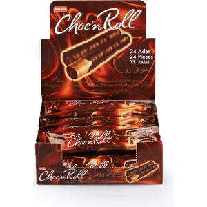 Choc N Roll Kakao Kaplamalı Fındık Kremalı Roll Gofret 18 Gr. 24 Adet (1 Kutu)