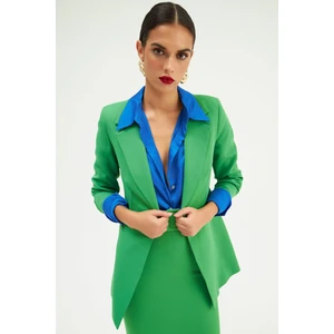 Mono Yaka Klasik Ceket - Yeşil