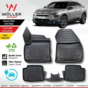 Citroen E C4 Paspas Elektrikli 2021 Sonrası Uyumlu 3D Havuzlu Wöller Paspas