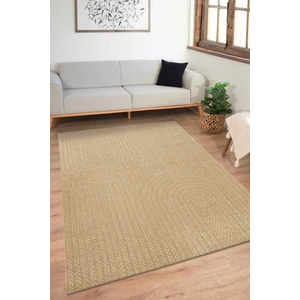 Sisaluna 4443 Bej Jüt Tabanlı Modern Dokuma Kilim Sisal Hasır Halı