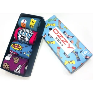 Ozzy Socks 4'lü Eğlenceli Desenler Kadın Çorap Seti
