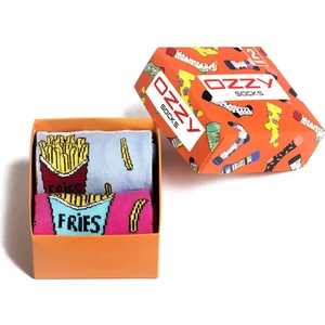 Ozzy Socks 2'li Fries Desenli Çorap