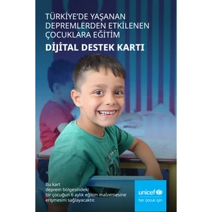 Deprem Bölgesine Eğitim Malzemeleri Dijital Destek Kartı
