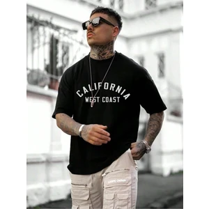 California Baskılı Oversize Erkek T-Shirt Salaş Boyfirend