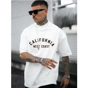 California Baskılı Oversize Erkek T-Shirt Salaş Boyfirend