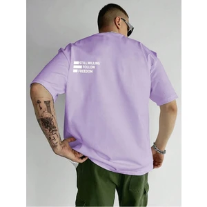 Still Willing Baskılı Oversize Erkek T-Shirt Salaş Boyfirend