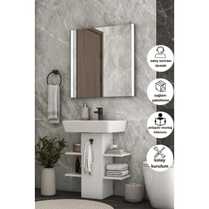 Lavabo Altı Raflı Düzenleyici Banyo Dolabı Lavabo Altı Dolap