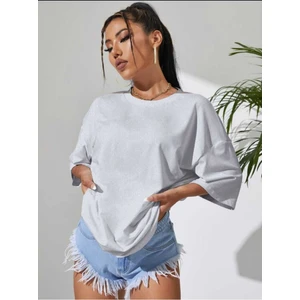 Düz Basic Kadın T-Shirt Oversize Salas Boyfriend