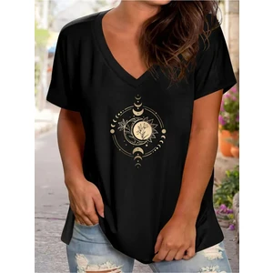 Kadın Oversize Salaş V Yaka T-Shirt