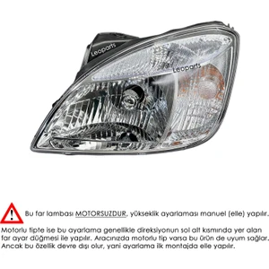 Kia Rio Far Lambası Sol (Manuel) 2006-2010 92101-1G020