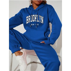 Jogger Beyaz Sweatshirt Alt Üst Eşofman Takımı Oversize Bisiklet Yaka