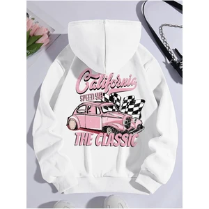 California The Classıc Baskılı Ünisex Kapüşonlu Oversize Sweatshirt