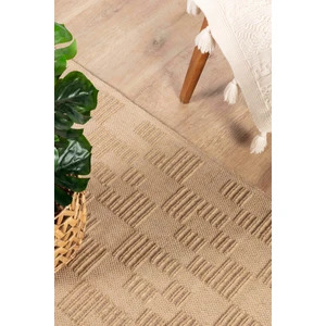 Konfor Halı Natura 6664  Doğal Jüt Kilim Bej Renkli Yumuşak Dokulu Şık Tasarımlı Kilim Modern Dokuma Kilim