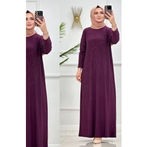 Nisum Moda Taş Detaylı Sandy Elbise